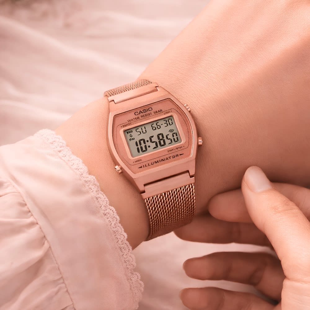 Reloj Casio Vintage B640WMR-5ADF Digital Acero Golden Rose Unisex2