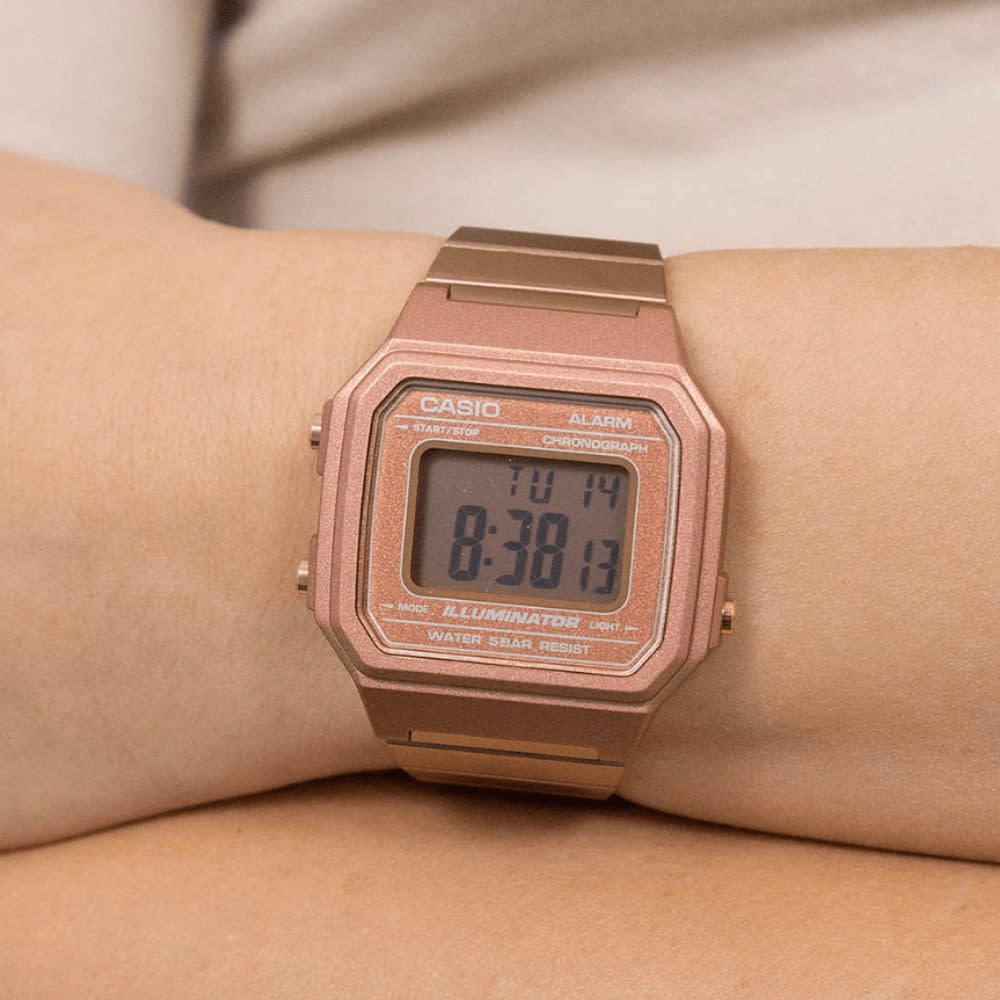 Reloj Casio Vintage B650WC-5ADF Digital Acero Golden Rose Unisex2
