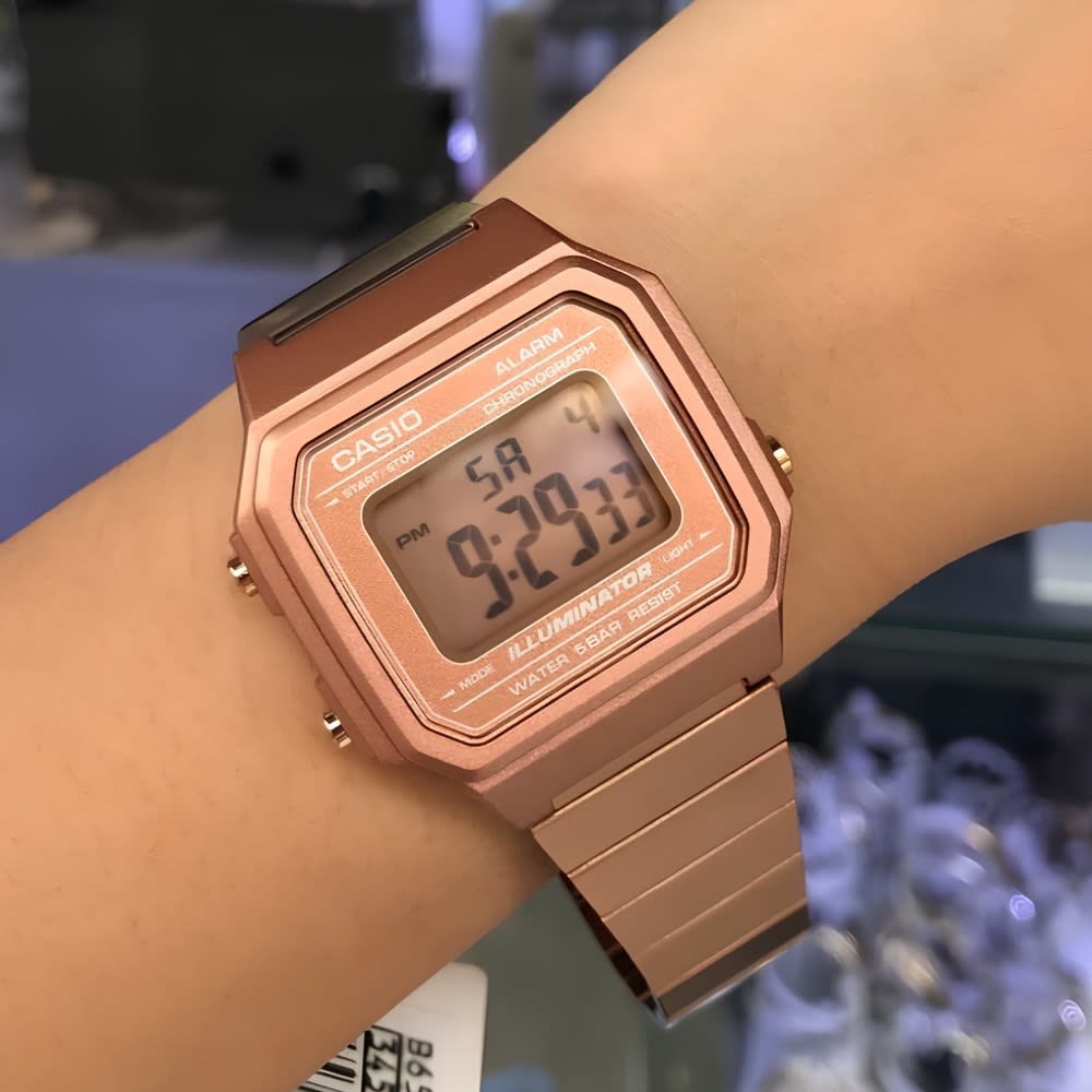 Reloj Casio Vintage B650WC-5ADF Digital Acero Golden Rose Unisex4