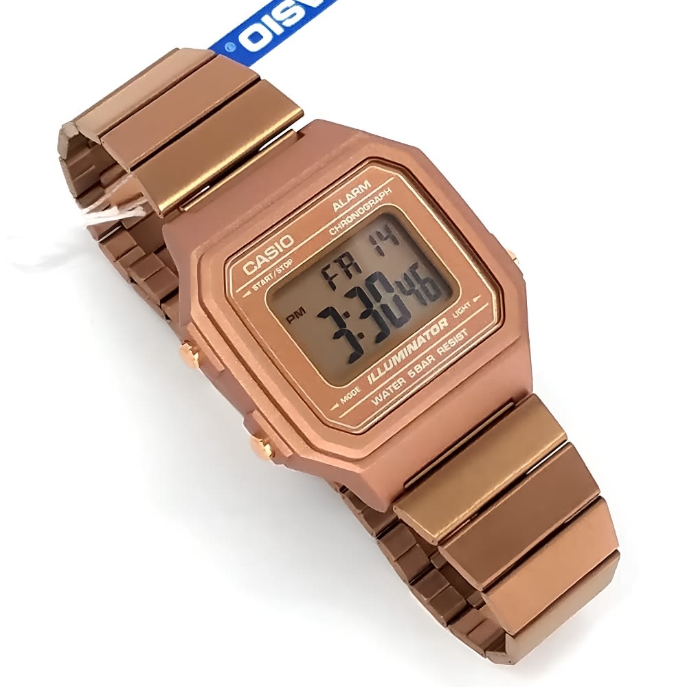 Reloj Casio Vintage B650WC-5ADF Digital Acero Golden Rose Unisex6