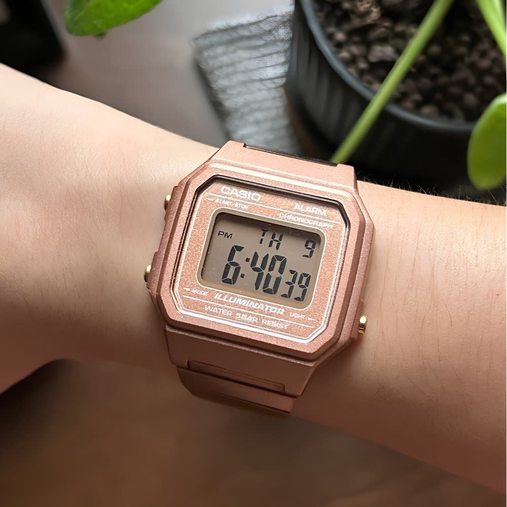 Reloj Casio Vintage B650WC-5ADF Digital Acero Golden Rose Unisex3
