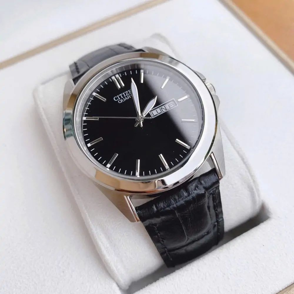 Reloj Citizen Quartz BF0580-06E Clásico Cuero Negro Hombre5