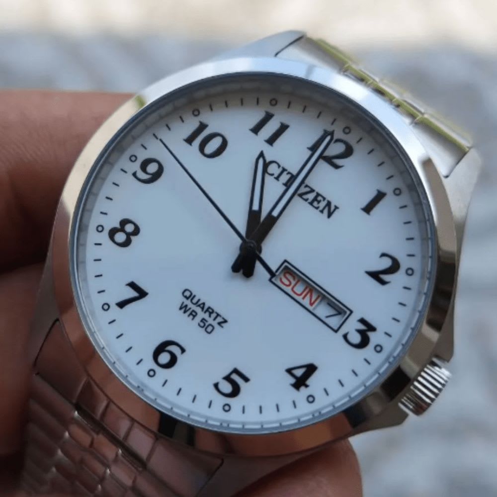 Reloj Citizen Quartz BF5000-94A Plateado Acero Elástico Hombre6