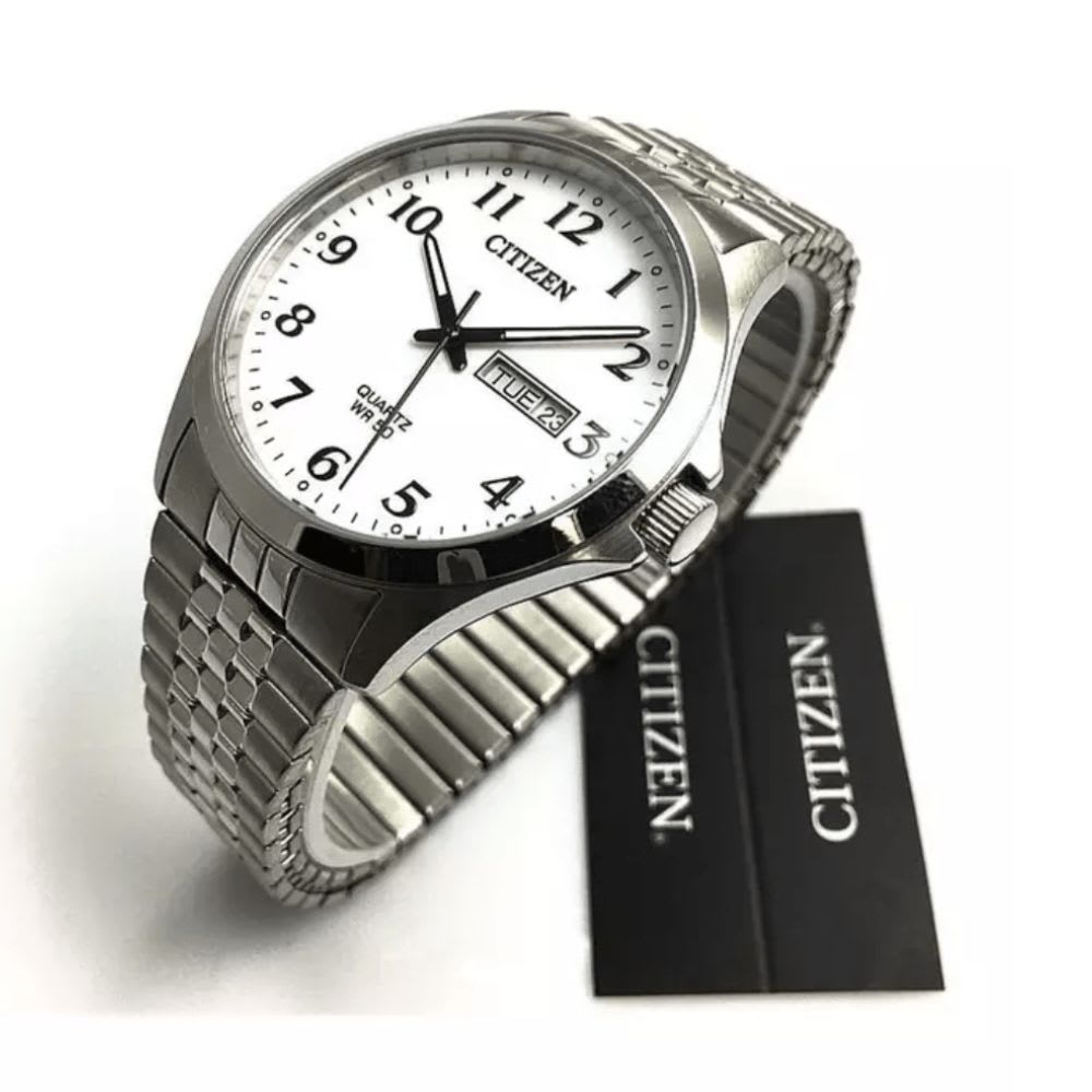 Reloj Citizen Quartz BF5000-94A Plateado Acero Elástico Hombre4