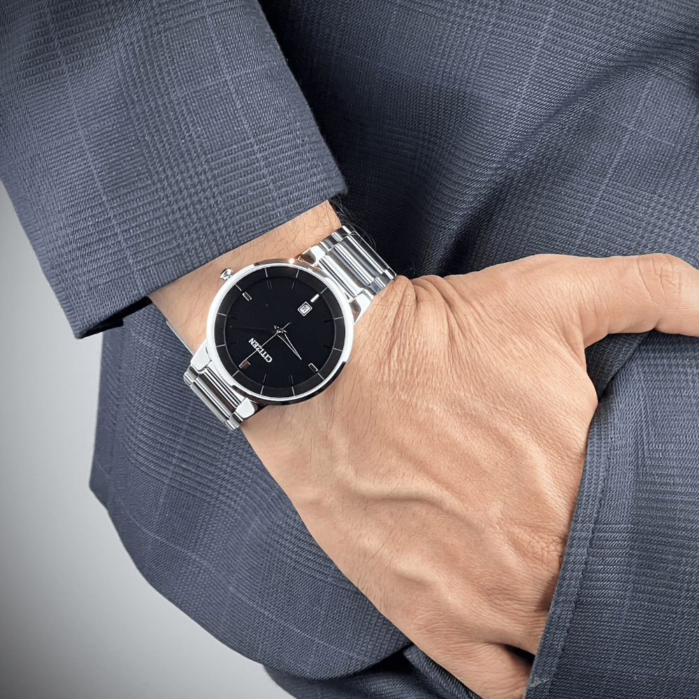 RELOJ CITIZEN BI5010-59E QUARTZ PLATEADO/NEGRO2