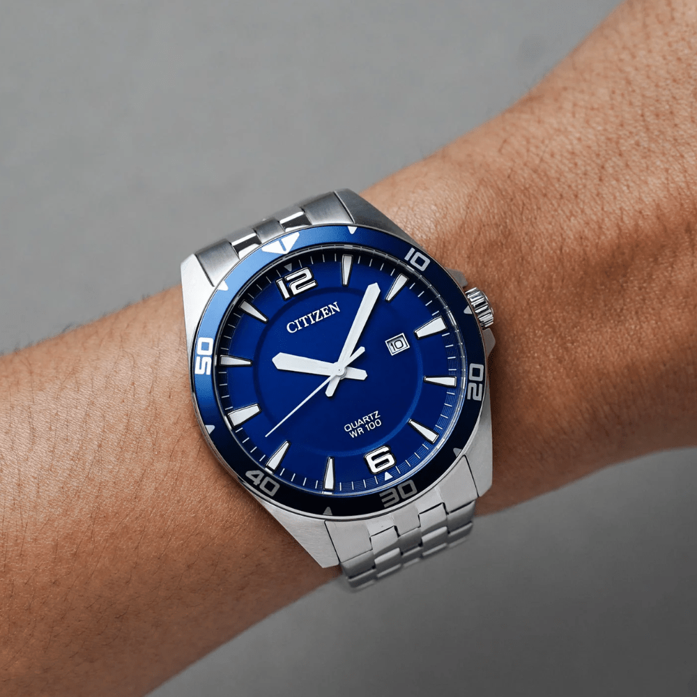 RELOJ CITIZEN BI5058-52L QUARTZ PLATEADO/AZUL2