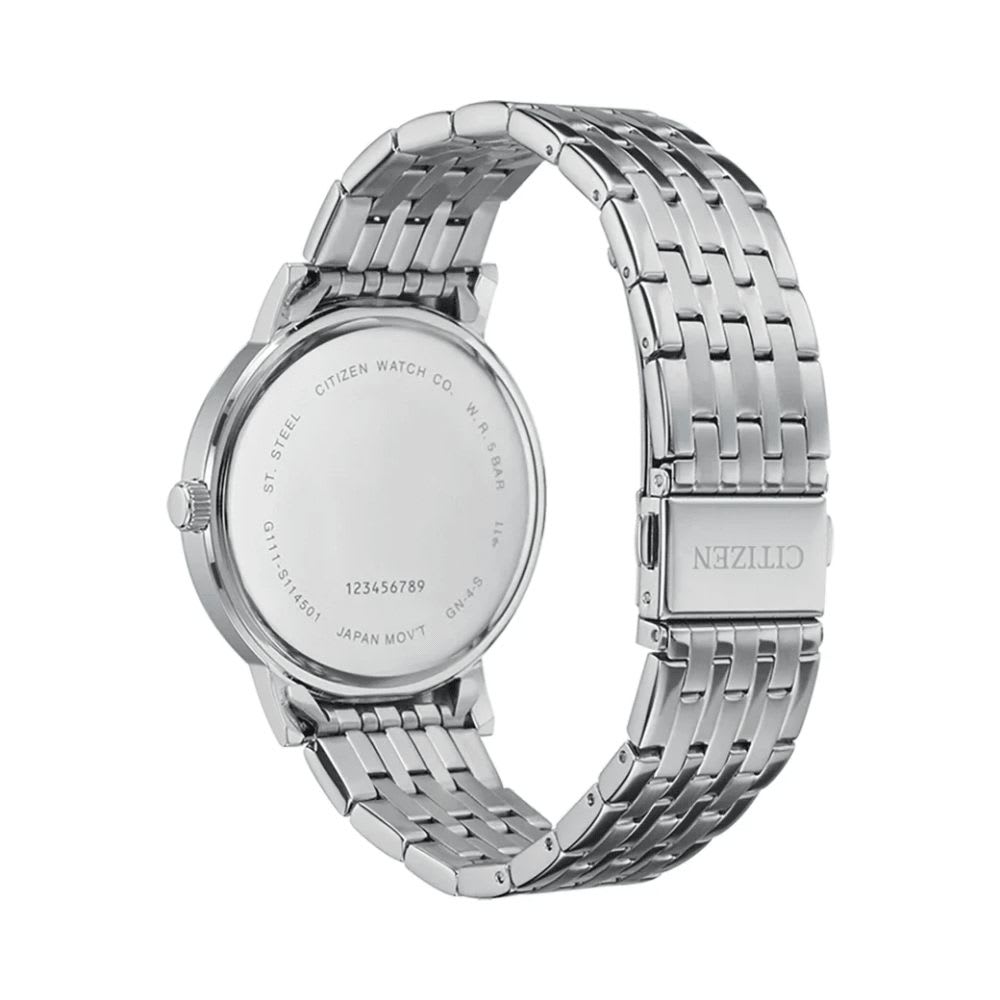 Reloj Citizen Quartz BI5070-57A Plateado Acero Dial Blanco Hombre3
