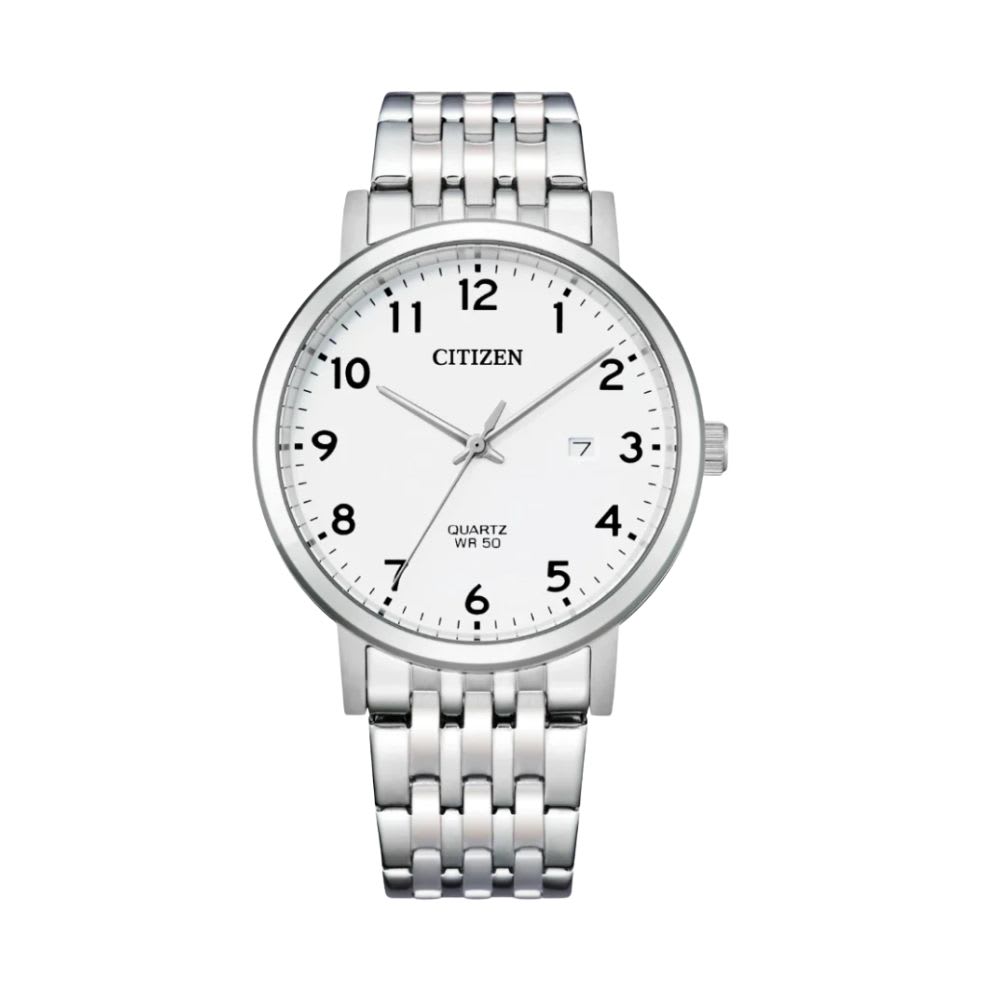 Reloj Citizen Quartz BI5070-57A Plateado Acero Dial Blanco Hombre6