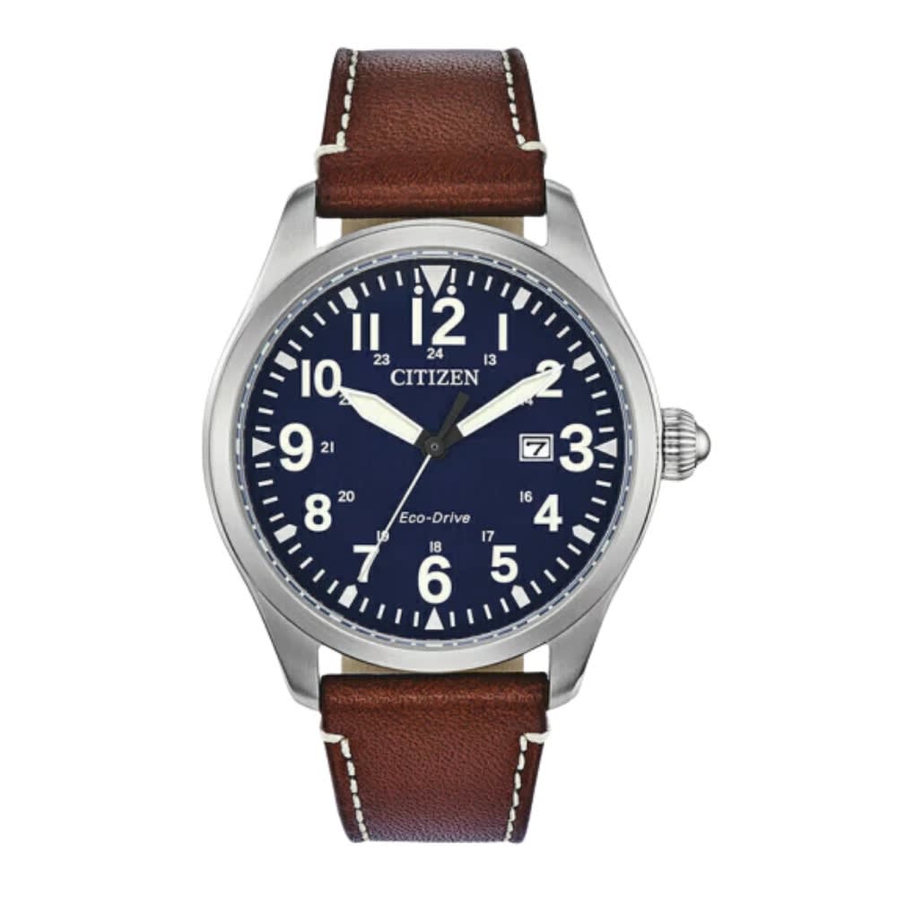 Reloj Citizen Eco-Drive BM6838-17L Plateado Acero Cuero Hombre8