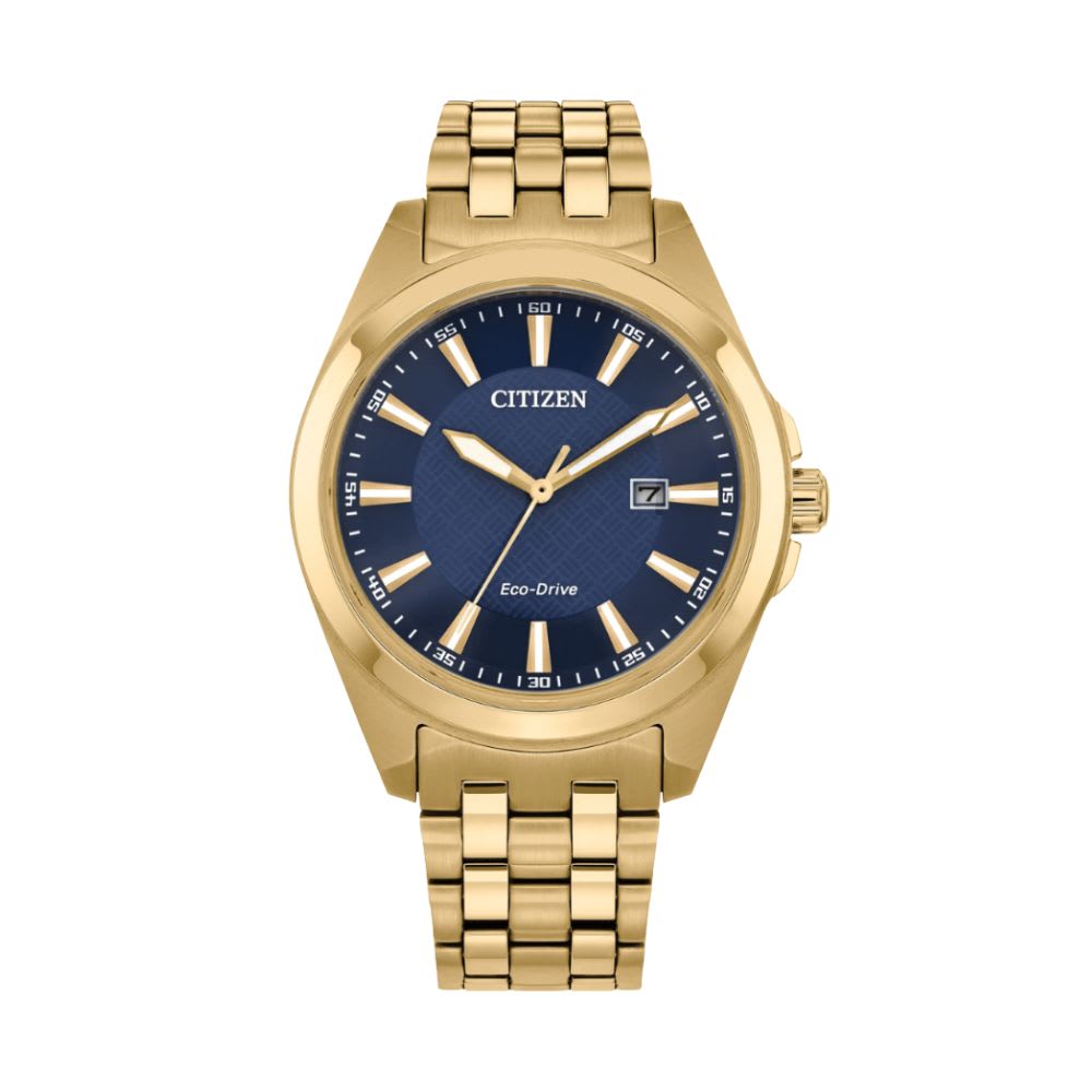 Reloj Citizen Eco-Drive BM7532-54L Dorado Dial Azul Acero Hombre5