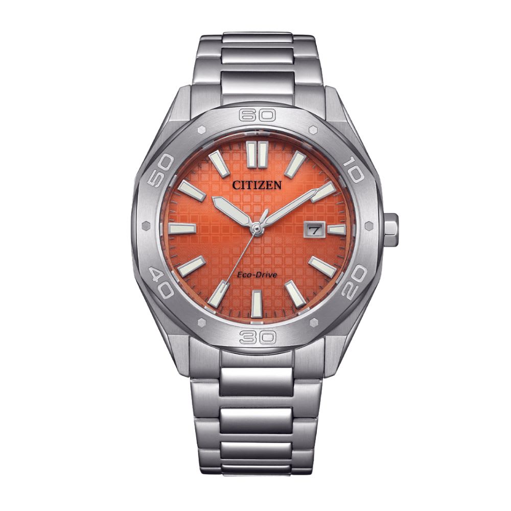 Reloj Citizen Eco-Drive BM7630-80Z Plateado Dial Naranjo Acero Hombre7