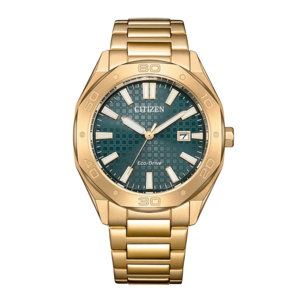 Reloj Citizen Eco-Drive BM7633-81X Golden Rose Dial Verde Acero Hombre7
