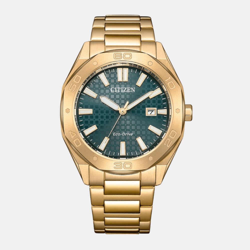 Reloj Citizen Eco-Drive BM7633-81X Golden Rose Dial Verde Acero Hombre1