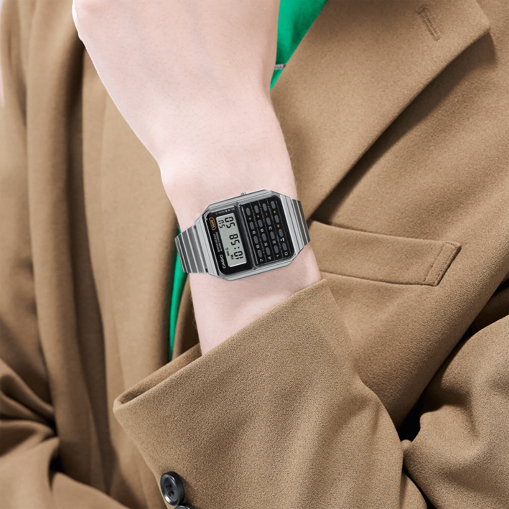 RELOJ CASIO CA-500WE-1ADF CALCULADORA PLATEADO2