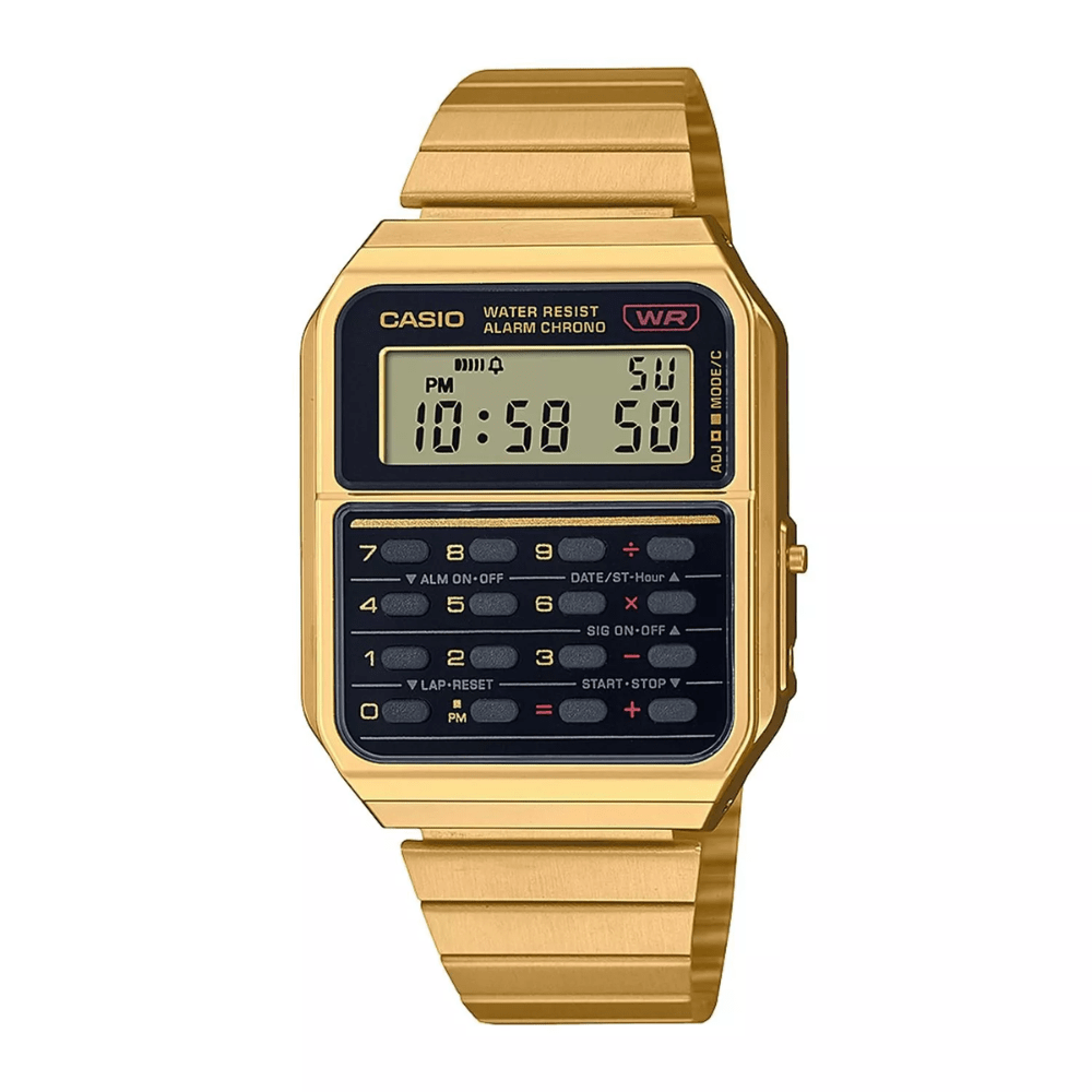RELOJ CASIO CA-500WEG-1ADF CALCULADORA DORADO1