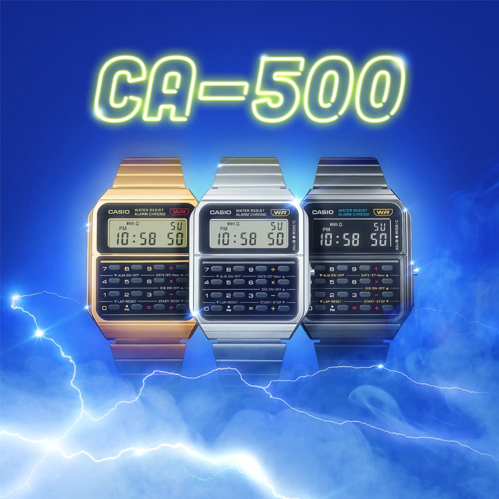 Reloj Calculadora Casio Vintage CA-500WEG-1ADF Digital Acero Dorado Unisex11