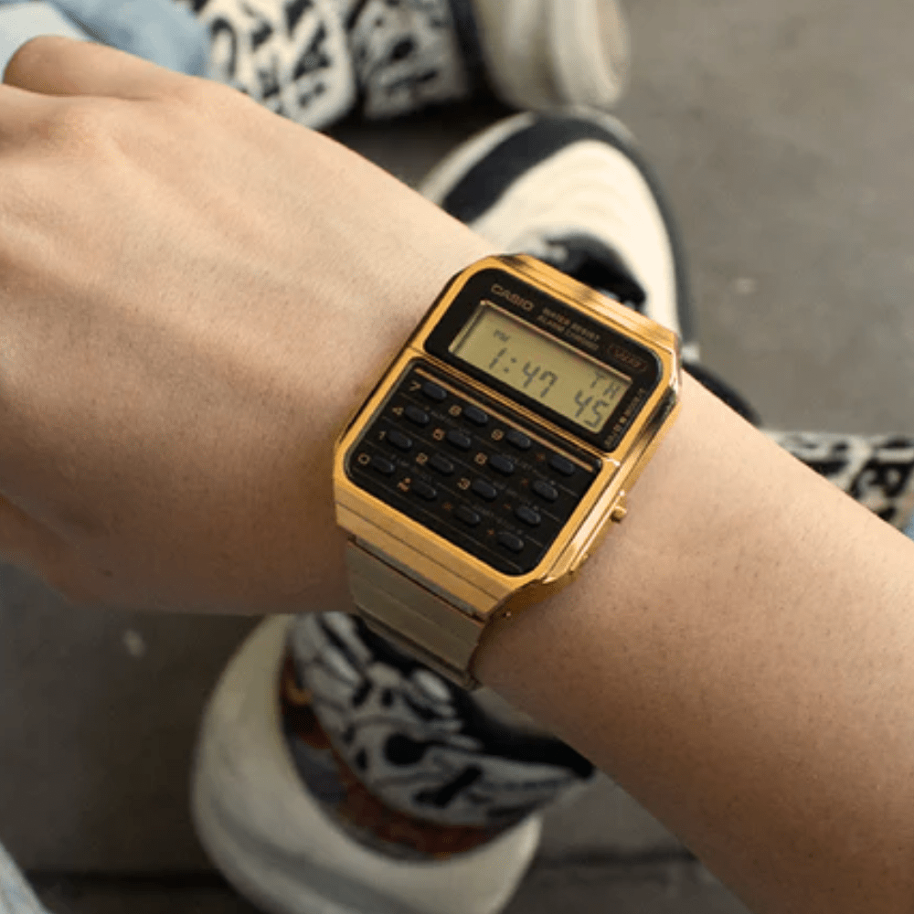 RELOJ CASIO CA-500WEG-1ADF CALCULADORA DORADO3