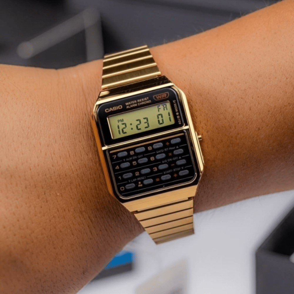 RELOJ CASIO CA-500WEG-1ADF CALCULADORA DORADO2