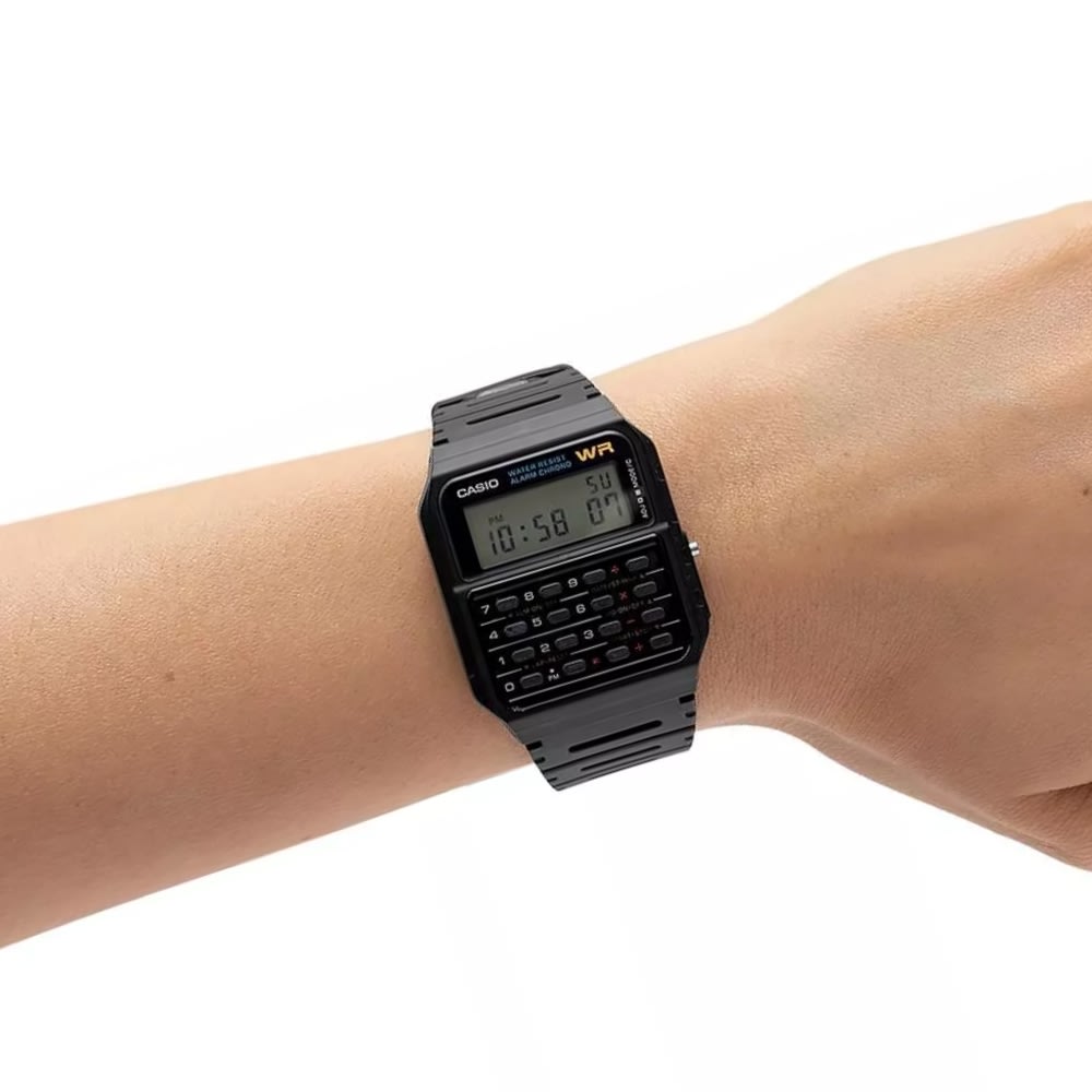 Reloj Calculadora Casio Vintage CA-53W-1Z Digital Resina Negro Unisex4