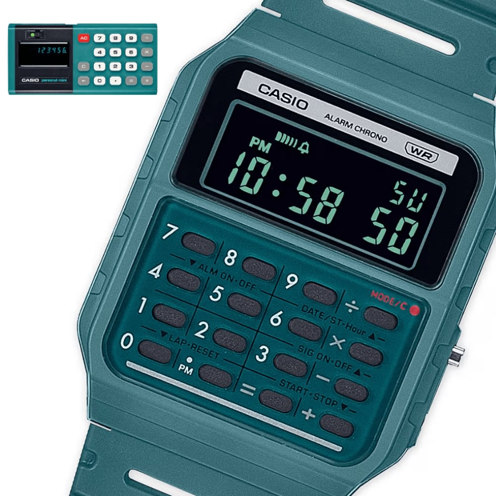 Reloj Calculadora Casio Vintage CA-53WB-3BDF Digital Resina Verde Unisex4
