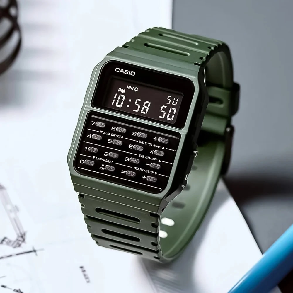 Reloj Calculadora Casio Vintage CA-53WF-3BDF Digital Resina Verde Unisex5