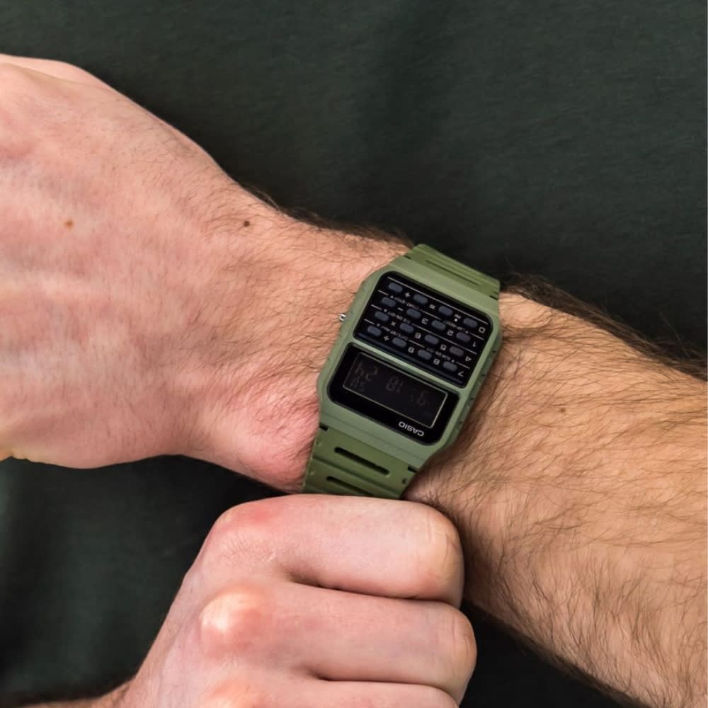 Reloj Calculadora Casio Vintage CA-53WF-3BDF Digital Resina Verde Unisex4