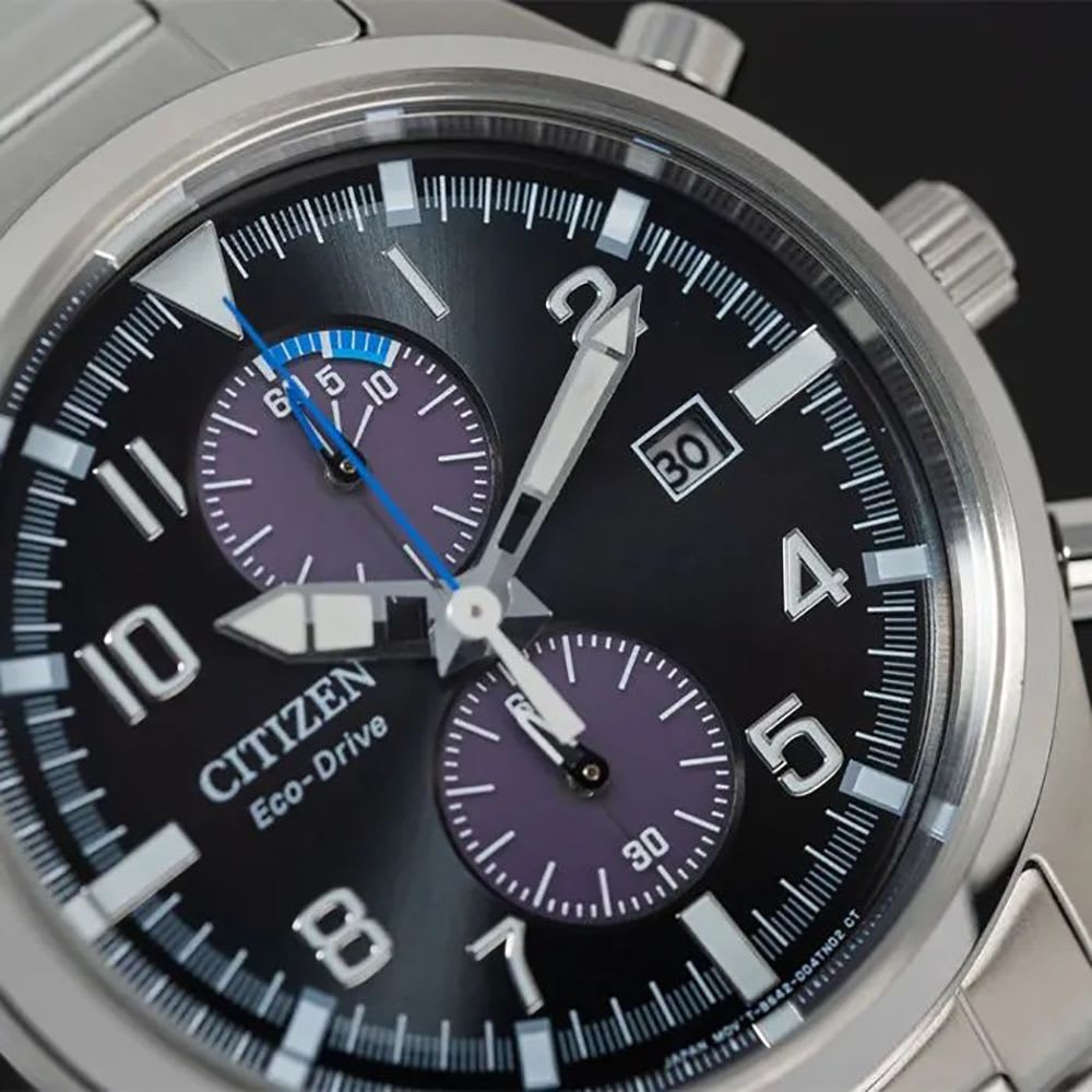 Reloj Citizen Eco-Drive CA7028-81E Plateado Chrono Dial Negro Acero Hombre5