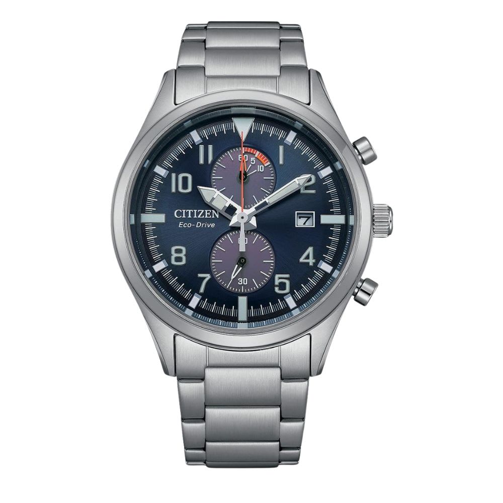 Reloj Citizen Eco-Drive CA7028-81L Plateado Chrono Dial Azul Acero Hombre7