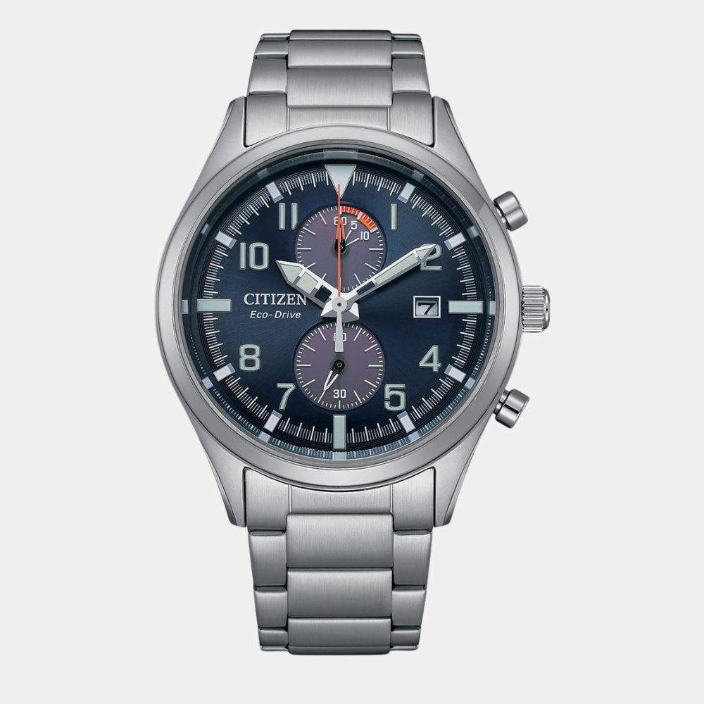 Reloj Citizen Eco-Drive CA7028-81L Plateado Chrono Dial Azul Acero Hombre1