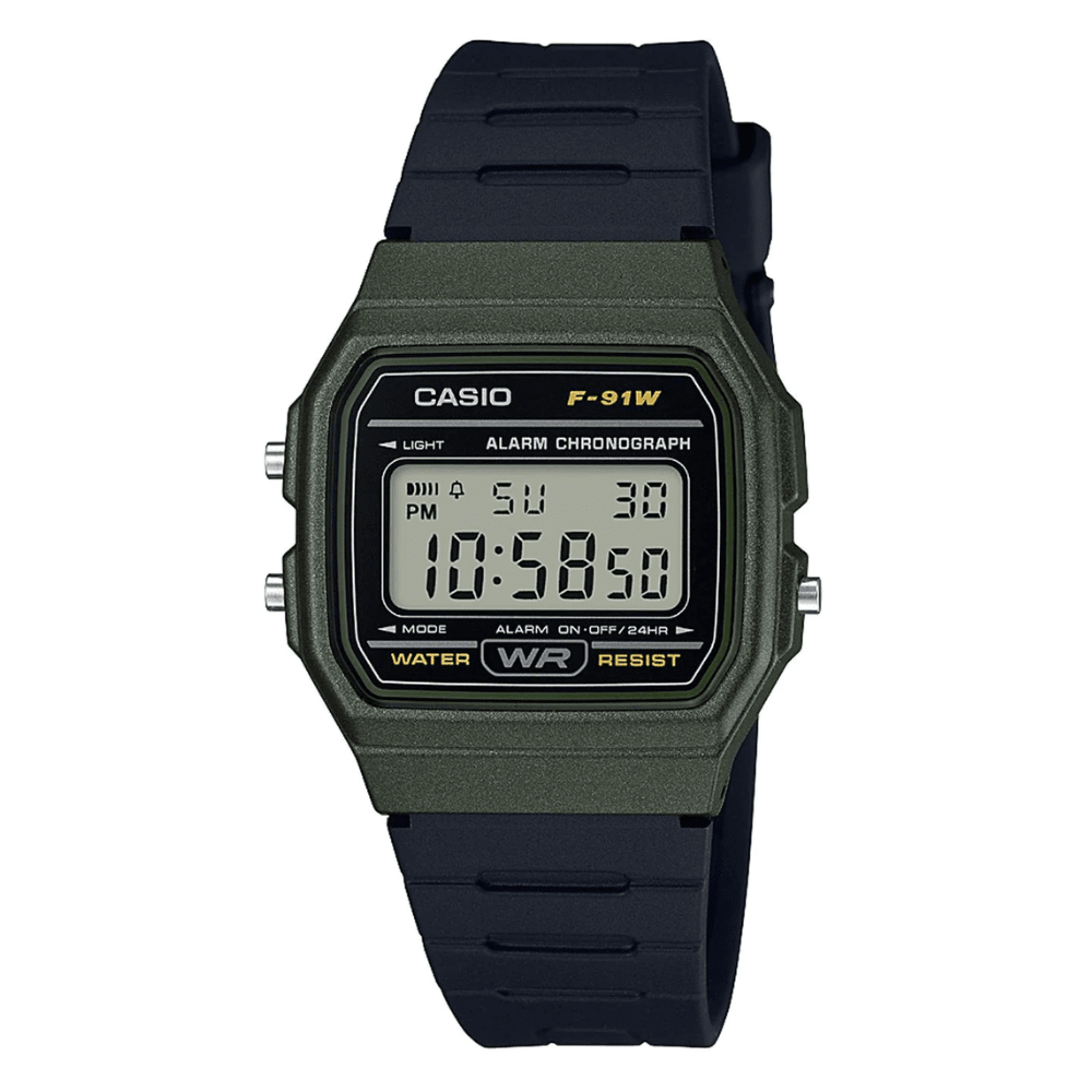 Reloj Casio Vintage F-91WM-3ADF Digital Clásico Verde Unisex7