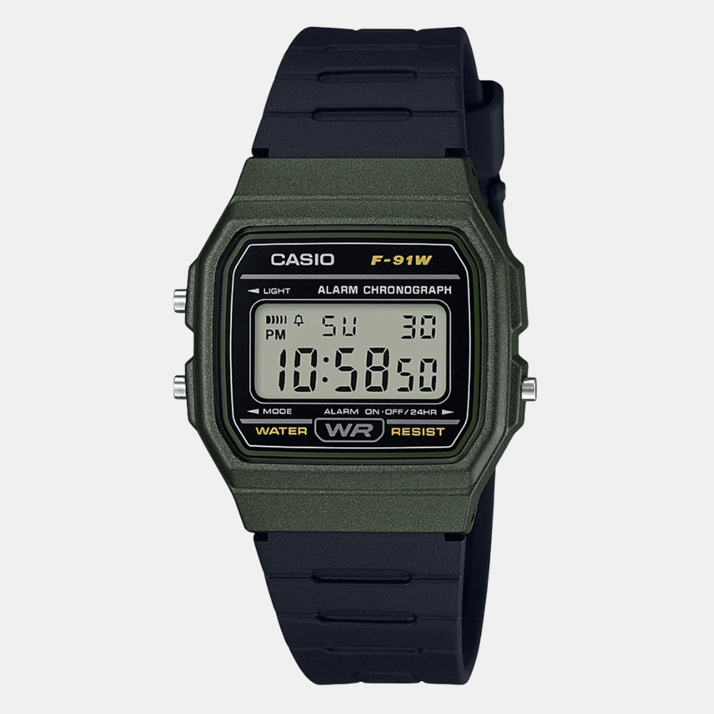 Reloj Casio Vintage F-91WM-3ADF Digital Clásico Verde Unisex1