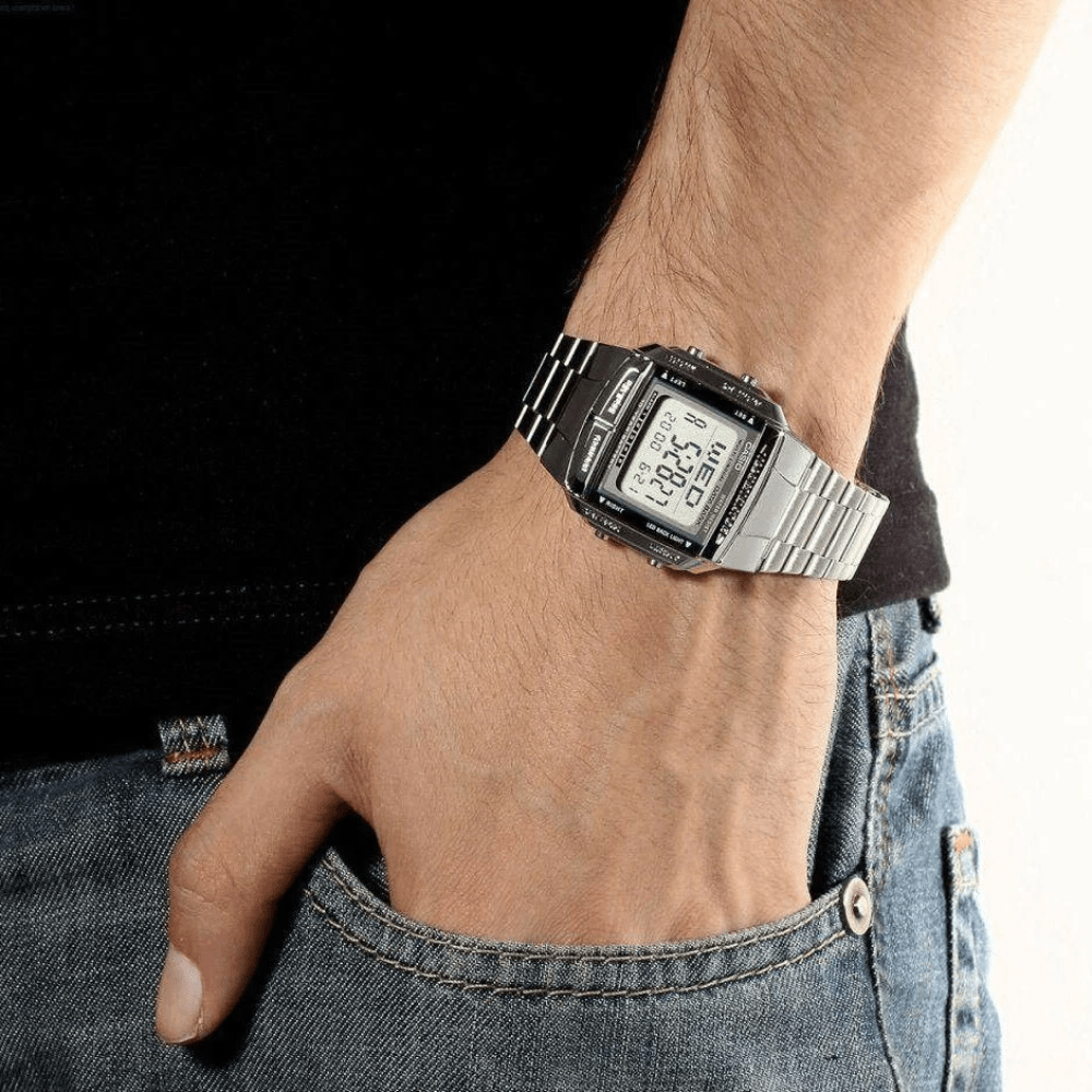 RELOJ CASIO DB-360-1ADF DATA BANK PLATEADO2