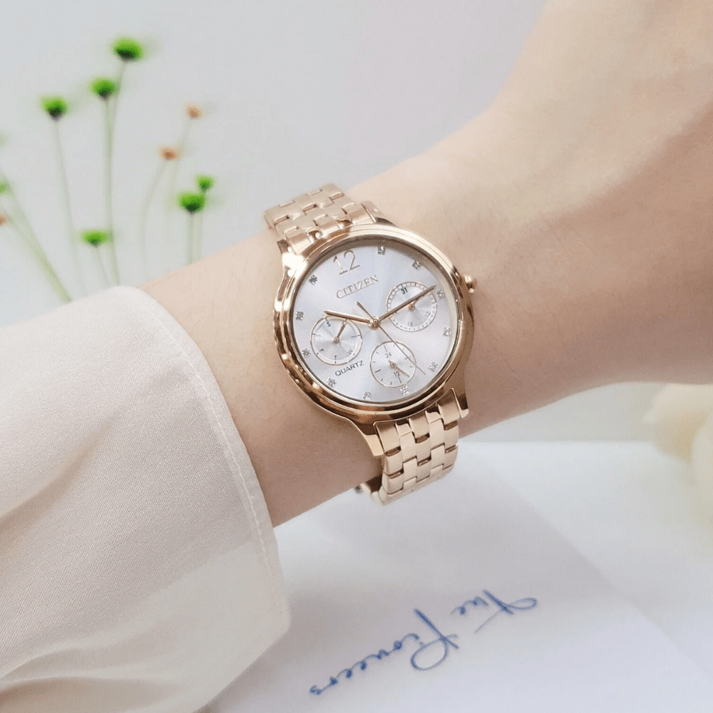 RELOJ CITIZEN ED8183-54A QUARTZ DORADO3