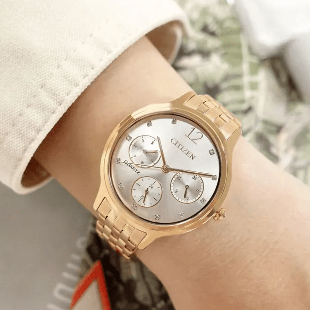 RELOJ CITIZEN ED8183-54A QUARTZ DORADO2