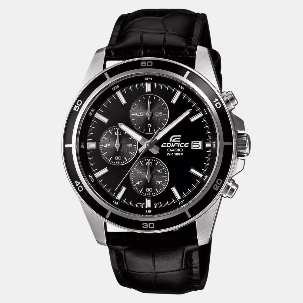 Reloj Casio Edifice EFR-526L-1AVUDF Cuero Análogo Plateado Hombre1