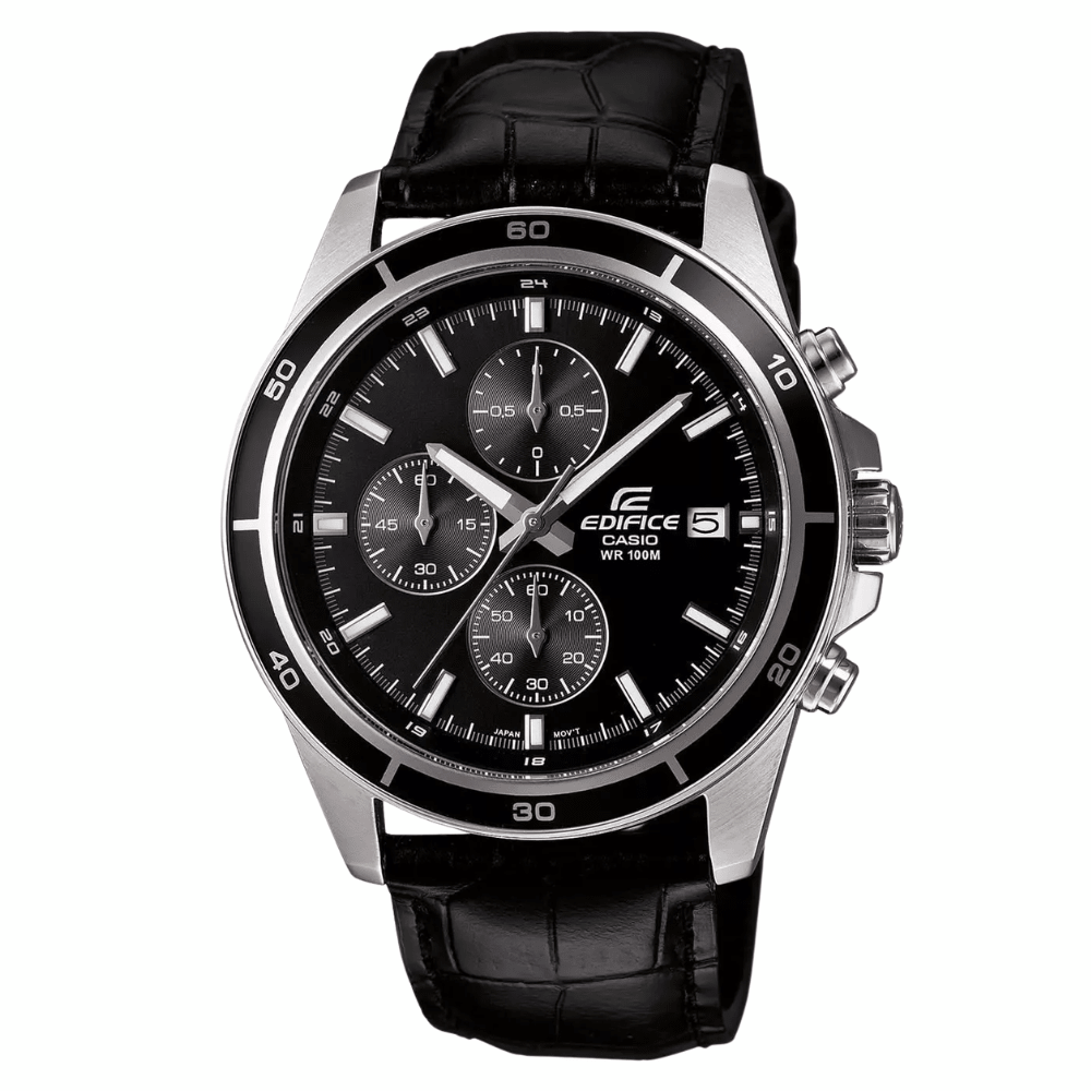 Reloj Casio Edifice EFR-526L-1AVUDF Cuero Análogo Plateado Hombre5