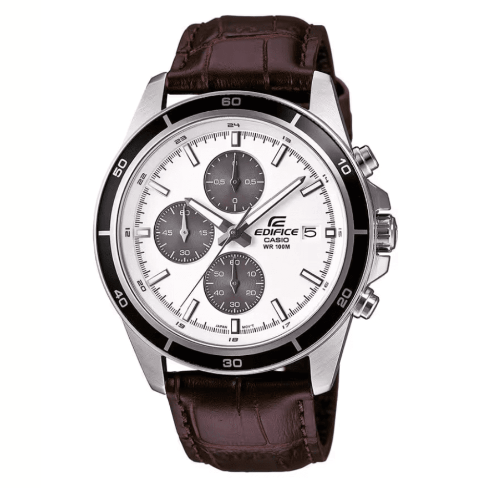 Reloj Casio Edifice EFR-526L-7AVUDF Cuero Análogo Plateado Hombre7