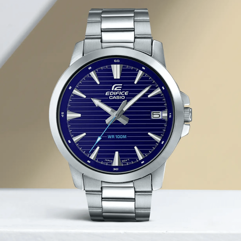 Reloj Casio Edifice EFV-140D-2AVUDF Acero Dial Azul Análogo Plateado Hombre3