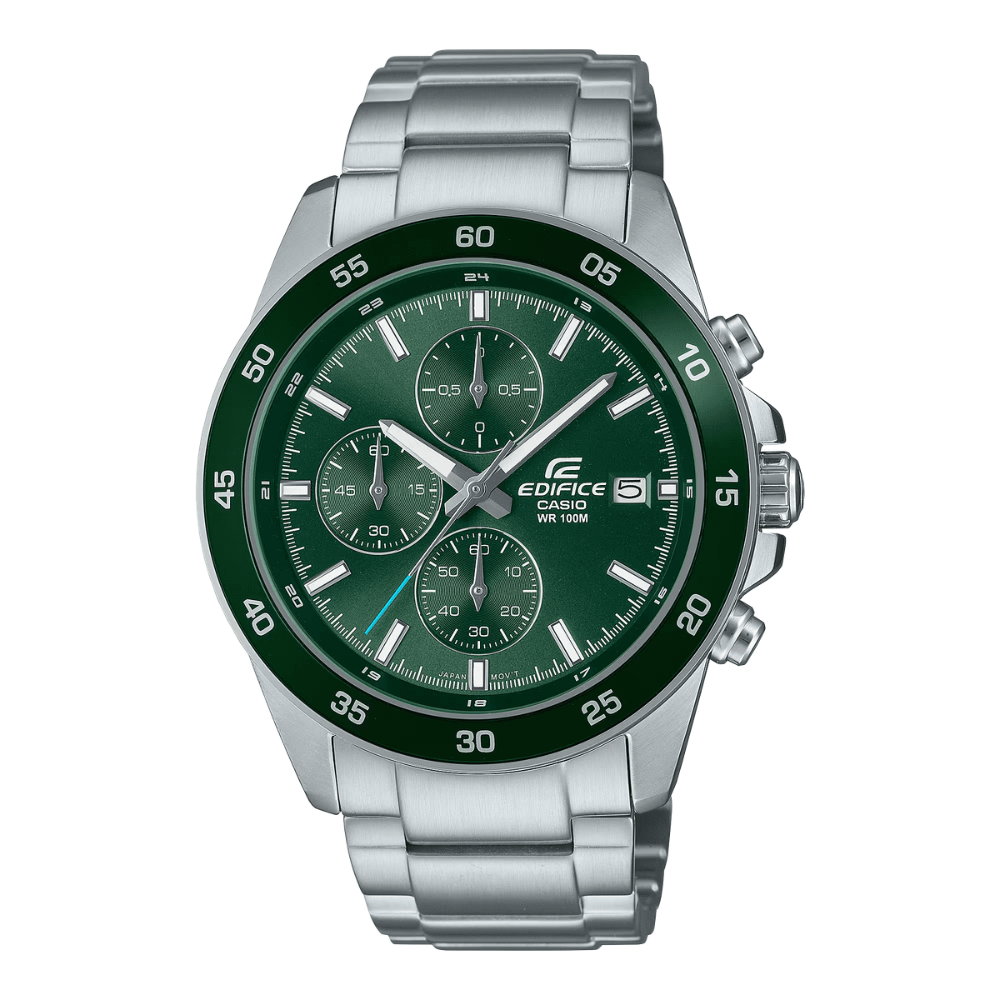 Reloj Casio Edifice EFR-526D-3AV Acero Dial Verde Análogo Plateado Hombre5