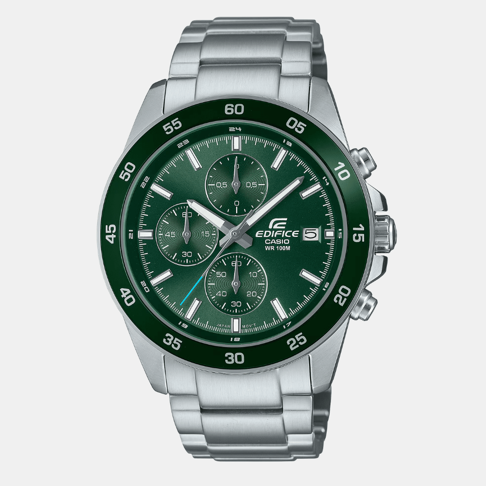 Reloj Casio Edifice EFR-526D-3AV Acero Dial Verde Análogo Plateado Hombre1