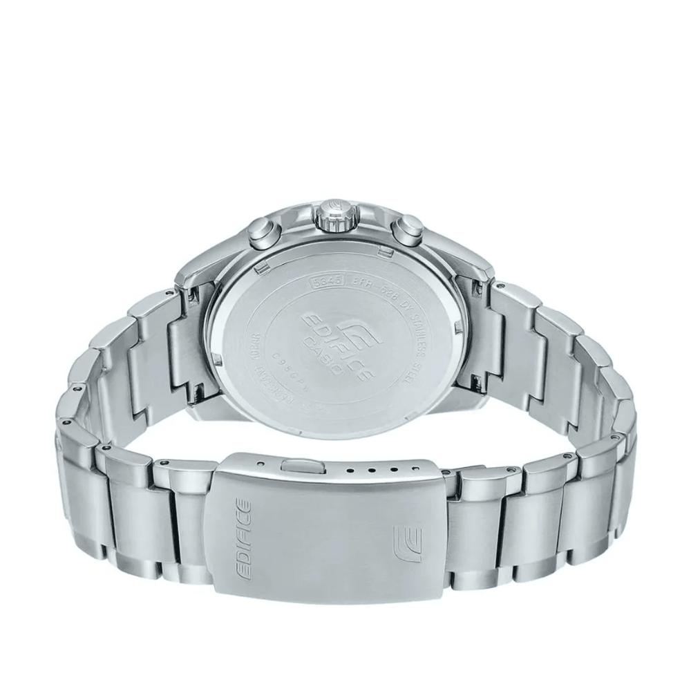 Reloj Casio Edifice EFR-526D-5CVUDF Acero Dial Burdeo Análogo Plateado Hombre4
