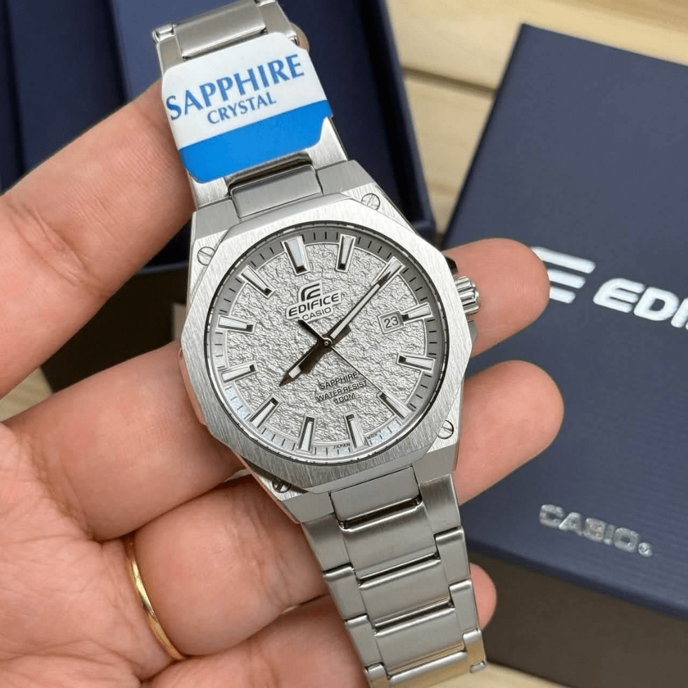 Reloj Casio Edifice EFR-S108DE-8AVUDF Acero Zafiro Análogo Plateado Hombre5