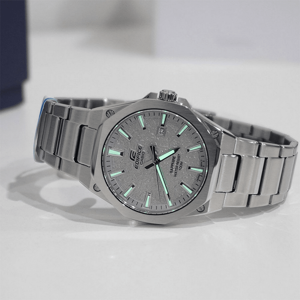 Reloj Casio Edifice EFR-S108DE-8AVUDF Acero Zafiro Análogo Plateado Hombre4