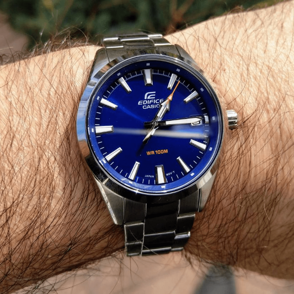 Reloj Casio Edifice EFV-100D-2AVUDF Acero Dial Azul Análogo Plateado Hombre2