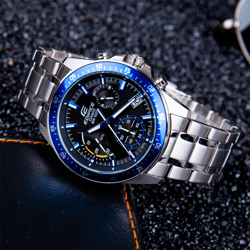 Reloj Casio Edifice EFV-540D-1A2VUDF Cronógrafo Análogo Plateado Hombre3