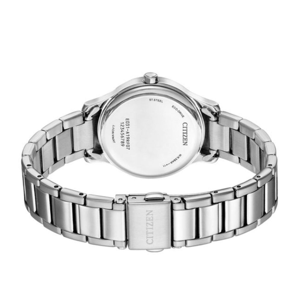 Reloj Citizen Eco-Drive EM0899-72L Plateado Dial Azul Noche Acero Mujer3