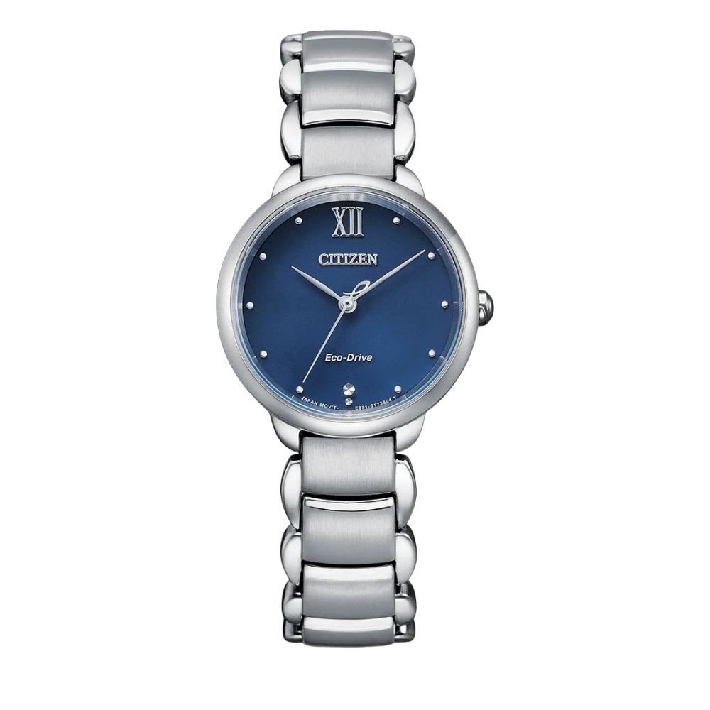 Reloj Citizen Eco-Drive EM0920-86L Plateado Acero Dial Azul Mujer7
