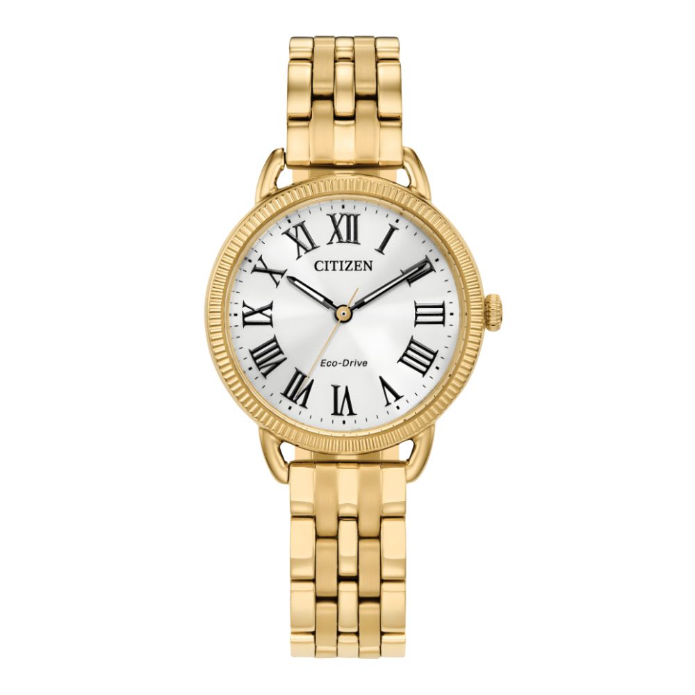 Reloj Citizen Eco-Drive  EM1052-51A Dorado Acero Números Romanos Mujer7