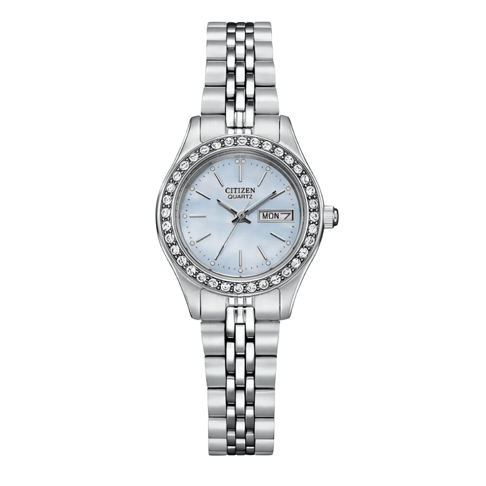 Reloj Citizen Quartz EQ0530-51N Plateado Acero Dial Perlado Mujer7