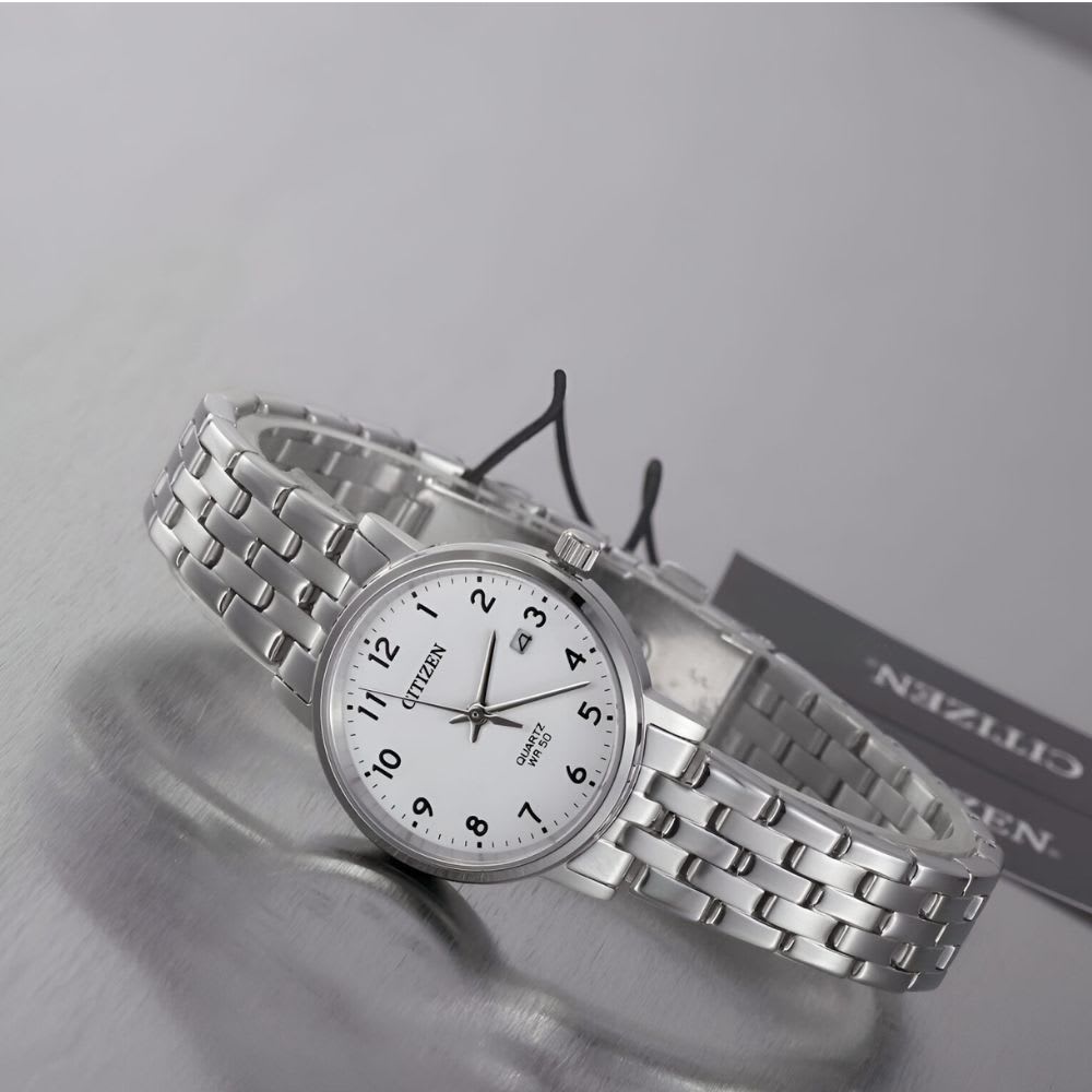 Reloj Citizen Quartz EU6090-54A Plateado Dial Blanco Acero Mujer5